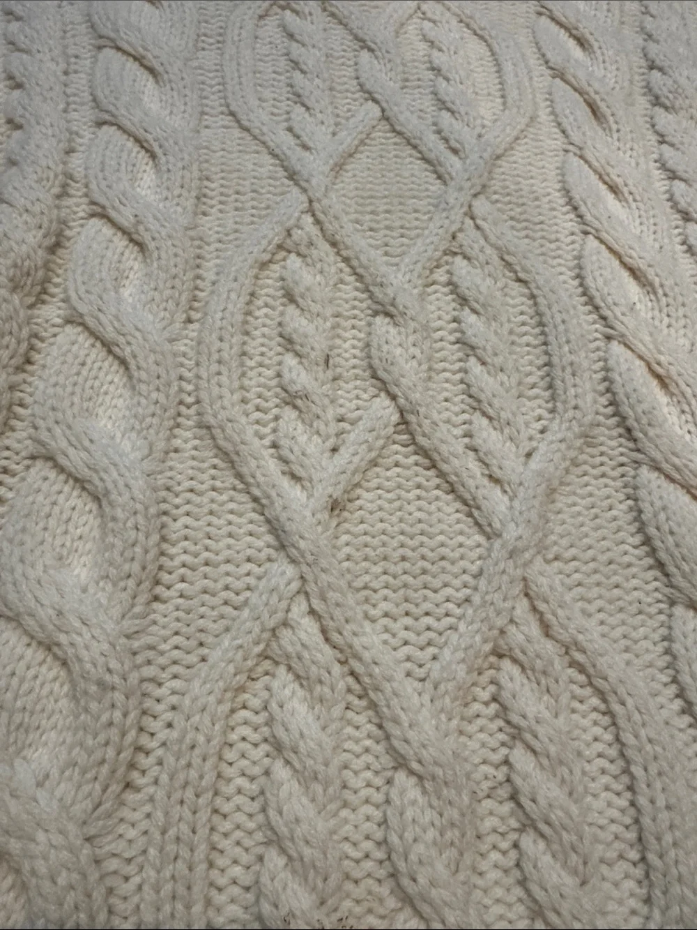 Banana Republic Cozy Cream Cable-Knit Shawl Collar Sweater